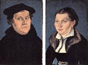 CRANACH, Lucas the Elder Diptych with the Portraits of Luther and his Wife df Sweden oil painting reproduction